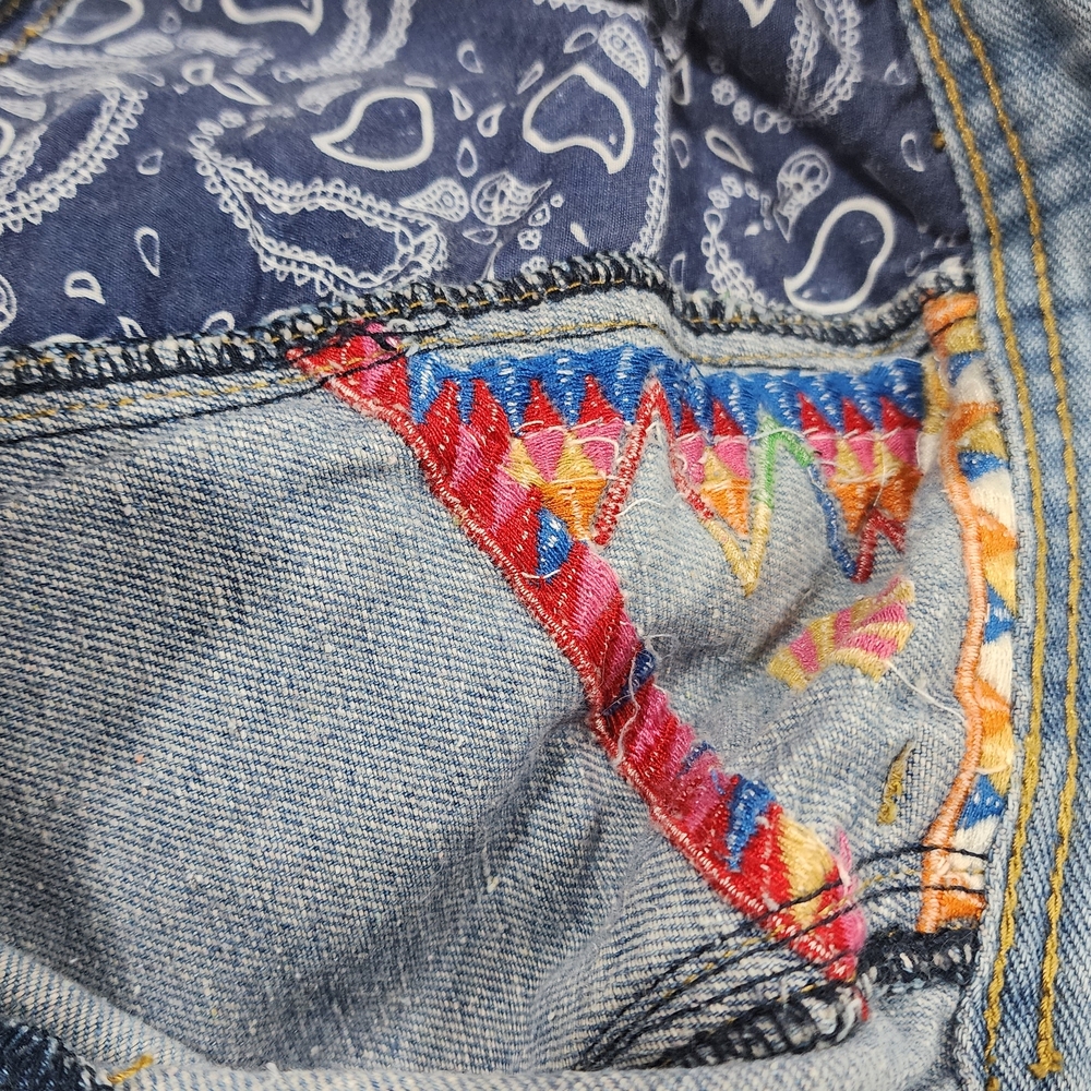 On Hold - Spell Light Blue Wanderlust Floral Embroidered Jeans - Picture 10 of 13
